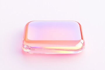 Poster - Abstract gradient glass block with gradient light reflection for design and art projects