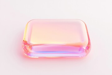 Poster - Vibrant abstract glass sculpture with gradient colors for modern design