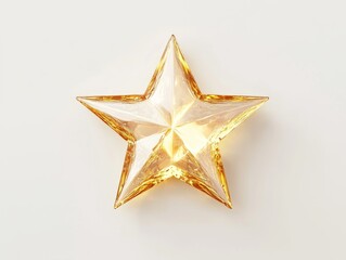 Poster - Golden star icon with polished metal finish for branding and decorative uses