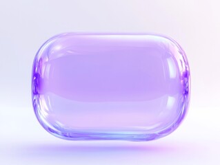 Poster - Transparent purple chat bubble icon for digital communication design