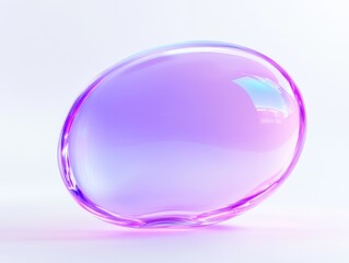 Poster - Transparent purple chat bubble icon design for digital communication