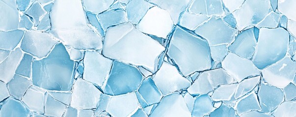 Aufkleber - Ice floe breaking into pieces, creating beautiful frozen texture