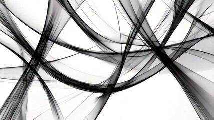 Poster - Elegant Abstract Lines and Waves in Monochrome for Contemporary Art and Design Projects