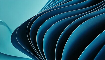 Wall Mural - floating blue fabric .