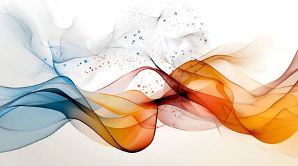 Poster - Dynamic flow of colorful waves abstract art digital illustration creative space aesthetic perspective visual concept