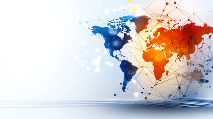 Poster - Global connectivity through technology visualizing the digital world in a modern environment