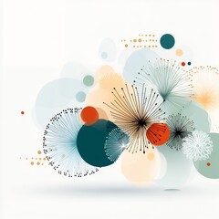 Poster - Abstract Colorful Circles and Lines Pattern Background Design