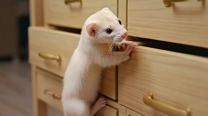 Poster - rat on a wooden table