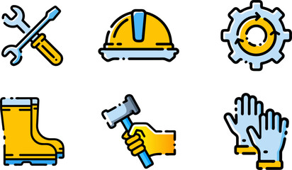  set of construction icons