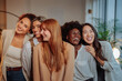 © bernardbodo - A portrait of five happy businesswomen in their office