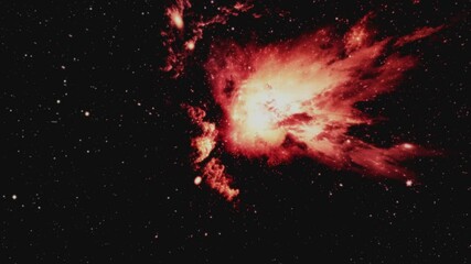Wall Mural - Journey through the cosmic wonder of a vibrant nebula in deep space