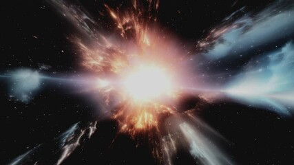 Wall Mural - Explosive cosmic event reveals the beauty and chaos of deep space