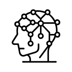 Poster - Ai brain neural network connection artificial intelligence mind technology concept design