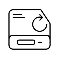 Poster - Refresh file document icon vector illustration for data backup and document management system