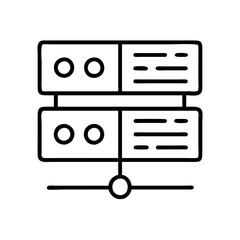 Fototapete - Server hosting data center network storage cloud computing information technology icon vector graphic