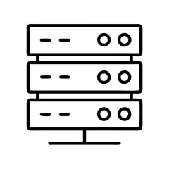 Aufkleber - Server rack data center hosting database network storage system cloud computing icon vector design
