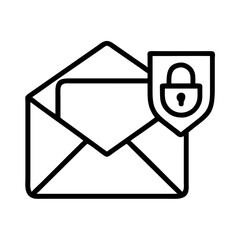 Poster - secure email protection and safety concept with envelope and shield for privacy online mail