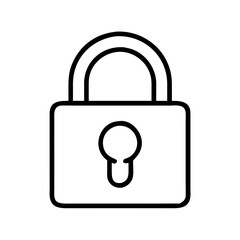 Poster - Lock icon security symbol padlock safety protection access secure closed privacy outline vector