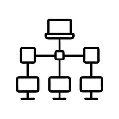 Poster - Network topology diagram showing computer network structure and network architecture design for it systems