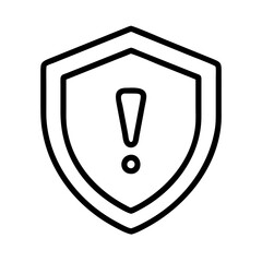 Poster - Security warning shield icon vector illustration attention danger alert caution sign design safety