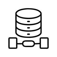 Fototapete - Find database server connection architecture diagram vector illustration for data storage and network