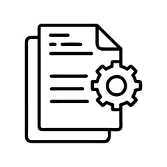 Poster - Document configuration settings icon vector illustration for business and management process