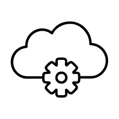 Fototapete - Cloud computing configuration management setting icon for data management solutions online system