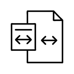 Poster - File transfer icon data migration symbol document sharing vector graphic illustration design element