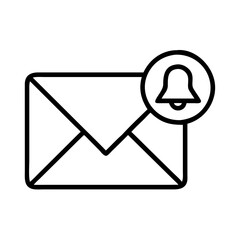 Poster - Email notification icon vector graphic design for new message alert and inbox reminder concept
