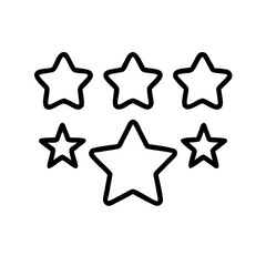 Poster - Six stars rating system vector illustration, customer feedback and review concept, star shape icon
