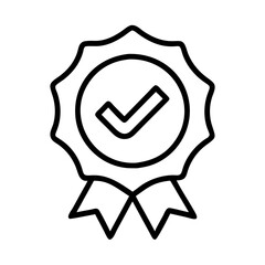 Aufkleber - Check mark badge vector icon design for approval success and quality guarantee symbol design