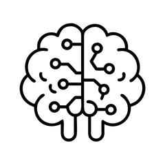 Poster - Brain ai artificial intelligence machine learning neural network deep learning concept design