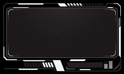 Poster - hud frames white grey user interface elements design modern technology futuristic control panel scre