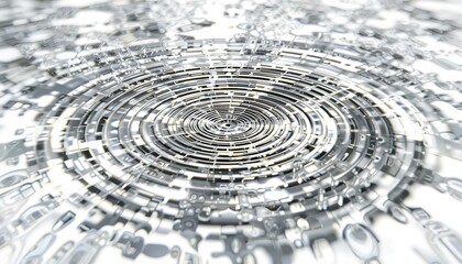 Poster - Water ripple effect abstract art digital design monochrome environment close-up viewpoint fluid dynamics concept