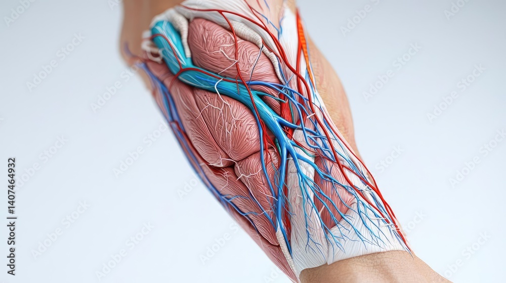 Human forearm anatomy radiology nerve physiology skeletal concept ...