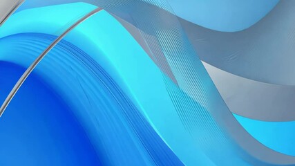 Poster - Dazzling Blue and Silver Gradient with Gentle Swirling Lines for Stunning Wallpapers and Vibrant Graphic Design