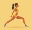 © sun - Woman Exercising Activewear Fitness Workout Stretching Athletic Slim Healthy Lifestyle