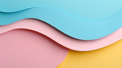Poster - Pastel Wavy Paper Background Texture