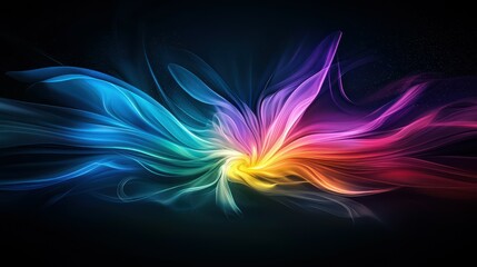 Poster - Vibrant abstract swirl of colors creating a dynamic and ethereal visual experience.