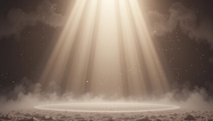 Poster - Illuminating cosmic event unknown location digital artwork ethereal environment aerial viewpoint celestial concept for seo impact