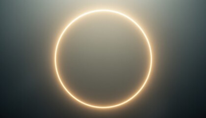 Poster - Captivating circular light formation ethereal atmosphere digital art abstract environment minimalist viewpoint enigmatic concept to ignite curiosity