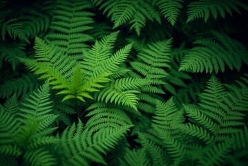  Natural Fern Texture with Dense Green Foliage