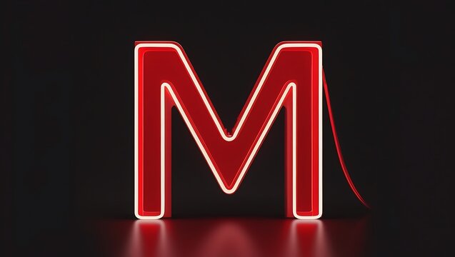 Neon red letter 