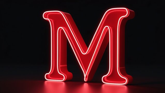 Neon red letter 