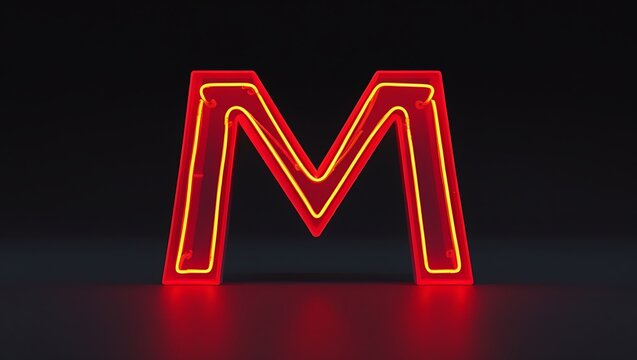 Neon red letter 