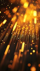 Aufkleber - Stunning golden sparkles and light streaks forming an enchanting background image : Generative AI
