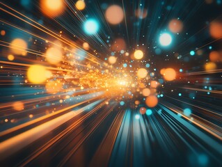 Poster - Abstract motion blur vibrant colors