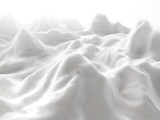 Poster - Abstract White Mountain Landscape