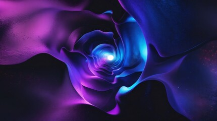 Poster - light at the end of the tunnel swirling with vibrant colors