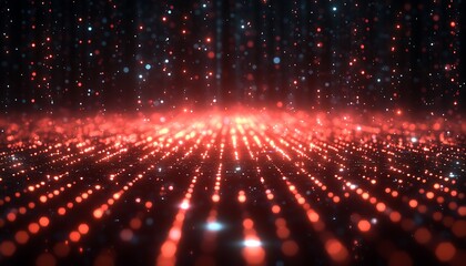 Poster - Abstract red particle field